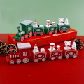 Miniatyrbilde 4 av 5: Miniatogtog i tre (4 stk), Deco Noel Tog Julepynt, Julepynt, Miniatyr Vogn Julepynt