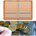 Miniatyrbilde 4 av 5: 6 ark med myntholder, plastlommealbum for mynter med 9 standard hull 42 rom for myntsamling