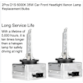 Pikkukuva 4 / 4: 2 kpl D1S 6000K 35W auton etuvalaisimien xenon-lamppujen vaihtolamput