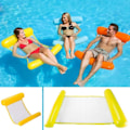 Miniatyrbild 1 av 5: (Gul) Multifunktionell flytande hängmatta, uppblåsbar pool Float 4-i-1