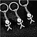 Miniatyrbillede 3 af 5: 1 stk Sjov Smiley Face Figur Keychain Tegn Sprog Finger Cu I