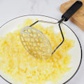 Miniatyrbillede 3 af 5: køkkenredskaber - Sort rustfrit stål kartoffelmoser, frugt- og grøntsagspresse,