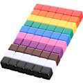 Miniatyrbilde 1 av 5: 60 stk 16 mm tomme terninger terninger i akryl i assorterte farger DIY B