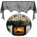 Miniatyrbillede 1 af 5: (18 x 96 tommer) Halloween Edderkoppespind Pejs Dekoration, Edderkoppespind Ta