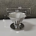 Miniatyrbillede 5 af 5: Kaffe filter kop 300 mesh, rustfrit stål mesh filter kop (L)