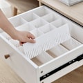 Miniatyrbillede 3 af 5: 10 stk. Hvide skuffeopdelere, justerbar skuffeorganisator til Und