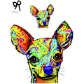 Pikkukuva 2 / 4: Chihuahua-auton tarrat 2 pakkausta, ulkokäyttöön tarkoitetut vinyylitarrat