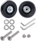 2 st set resväskor hjul (60*6*18mm axellängd: 35mm) utbytes reparationskit tysta gummi axlar spar