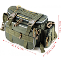 Miniatyrbillede 5 af 5: Fiskegrejstaske (Army Green) Fiskegrej Opbevaringspose Organizer Taljepose Messenger Taske Håndtaske