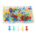 Miniatyrbilde 1 av 5: 100 stk flerfargede dekorative trykknapper, veggtrykknapper, plast