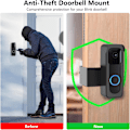 Miniatyrbild 4 av 5: Stöldskyddat Dörrklockfäste, Borrfritt Dörrfäste för Blink Video Doorbell (Svart)