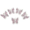 Pikkukuva 1 / 5: Rhinestone-koristelappu, 5 kpl (Vaaleanpunainen) Värikkäät Perhonen-koristelaput Liimaavat Applikaatiot Ommeltavat Tarrat Vaatteiden Käsitöiden Tarvikkeet DIY R