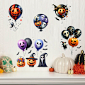 Pikkukuva 4 / 5: 2024 Halloween-kallokurpitsapää olohuoneen seinätarra E