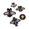 Miniatyrbillede 5 af 5: 4 stk. Bi-broderede Stryge-på-lapper Broderi Applikation Ved DIY Fa C