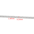 Pikkukuva 2 / 4: 5 metrin alumiininen reunaketju 5,2x1,4 mm kierretyt lenkit ristikkäiset kaapeliketjut kullatut kelalla f