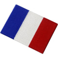 Miniatyrbild 4 av 5: Frankrikes flagga, franska nationella emblemet, broderad järn- eller sylapp R
