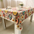 Miniatyrbillede 3 af 3: (140*180cm) Bomulds- og linneddug Etnisk Moderne Bohemian Blomster Jacquard Vaskbar Sm
