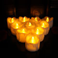 Miniatyrbillede 1 af 5: 12 Styk LED Lys (Gult Lys), Flammeløse Fyrfadslys, Flimrende Elektriske Lys Indendørs & Udendørs