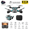 Miniatyrbilde 2 av 5: Drone med 4K-kamera WiFi FPV 1080P HD Dual Foldable RC Drone Visual Positioning Auto Retu