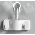 Miniatyrbillede 5 af 5: Hvid 360° brusehovedholder justerbar selvklæbende brusehovedholder vægmontering badeværelse universal krog badetilbehør