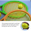 Miniatyrbilde 3 av 5: Komfortabelt grep barneracketsett med baller, junior tennisracketer med bæreveske, gummitennis