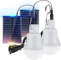 2 Bærbare Solcelle Campinglamper, LED Solcelle Pære Urgen Lampe I