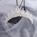 Miniatyrbilde 5 av 5: Krystallkroner for voksne Rhinestone Bryllups Tiara for kvinner prinsessekroner for jente A