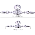 Miniatyrbillede 3 af 5: Krystal Skuffe Kommode Knapper Træk Håndtag, 10 stk 4,7\" Diamant Skabsknapper, Bling Skabstræk, Gla H