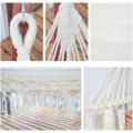 Miniatyrbillede 3 af 5: Voksenhave hængekøje, 2 person strikket boheme macrame hængekøje