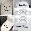 Pikkukuva 2 / 5: Hauska WC-istuimen tarra, hauska sarjakuva WC-tarra, WC-kannen tarra