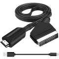 Miniatyrbilde 1 av 5: Scart til HDMI-omformer, alt-i-ett SCART til HDMI-adapter, 1080P