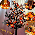 Miniatyrbilde 3 av 5: Høstkrans Høstpynt 40 Eventyrlys Høstblader Halloween Julepynt Thanksgiving