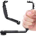 Miniatyrbilde 4 av 5: Kamer L-brakett, L-formet håndtak videostabilisator med kald sko