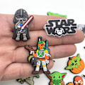 Miniatyrbillede 4 af 5: 25 stk. Star Wars lyserøde pigesko dekorationer, personlige DIY acc