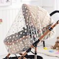 Miniatyrbillede 1 af 5: (Hvid Daisy) Myggenet til barnevogn, Baby Pram Net Bærbar Daisy Print Barnevognsnet Dækning Per
