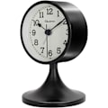 Miniatyrbilde 5 av 5: Metallisk ikke-tikkende analog alarmklokke, retro svart snooze-alarm C