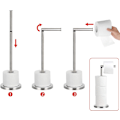 Miniatyrbillede 3 af 5: Rustfrit toiletpapirholder på stativ, ideel til 4 ruller