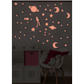 Miniatyrbild 4 av 5: Sol System Väggdekaler Lysande Kit Väggdekoration, Sol Jord Fluorescerande Rymd Yttre Universum Nattskimrande