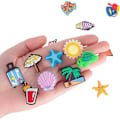 Miniatyrbilde 2 av 4: Stilig og søt planter Croc Charms Dekorasjon for Croc, Rainbow Flower Charms Pins for Kids Teens, Pe