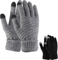 2 par dam vinter stickade handskar, några varma handskar, touch