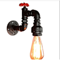 Miniatyrbillede 1 af 4: Loft Industrielt Vægskinne Rør Vandrør Retro Sort Jern Lysekrone Lampe Lys til Stue Soveværelse Restaura