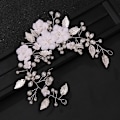 Miniatyrbilde 2 av 5: Sølv#E Bryllup Krystall Hårranker Blomst Blad Hårpynt Bryllup Hårtilbehør For Brud