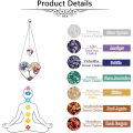 Miniatyrbillede 3 af 4: 7 Chakra Healing Krystal Livets Træ Hængende Ornament Wire Quart