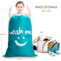 Miniatyrbilde 2 av 5: Blå Vaskesekk, Sett med 2 Store Foldbare Vaskesekker R Bag P