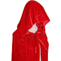 Miniatyrbillede 4 af 5: Hel længde balaclava fløjls kappe Halloween Fancy Cape Kostumer (Rød, 170cm)