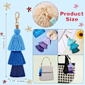 Miniatyrbillede 2 af 5: 3 stk. Tassel Taske Charm Nøglering, Tassel Charm Nøglering, Farverig E