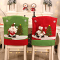 Miniatyrbild 3 av 4: (B)Set med 3 julstolsöverdrag, stretchjulstolsdekoration, tvättbar julstolsrygg, universell Ch B