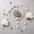 Miniatyrbilde 3 av 5: Babyklokkespill med Filtkuler Skyer Stjerner Babyuro Treuro Baby Jente Seng Klokke Anheng for Henging Over Cr