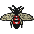 Miniatyrbillede 4 af 5: 4 stk. Bi-broderede Stryge-på-lapper Broderi Applikation Ved DIY Fa C