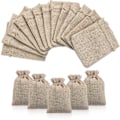Miniatyrbilde 1 av 5: （10x15cm）50 stk Jutepose med snor Juteposer Gaveposer med snor, Lin Hemp Punger Stoffposer for Drage H